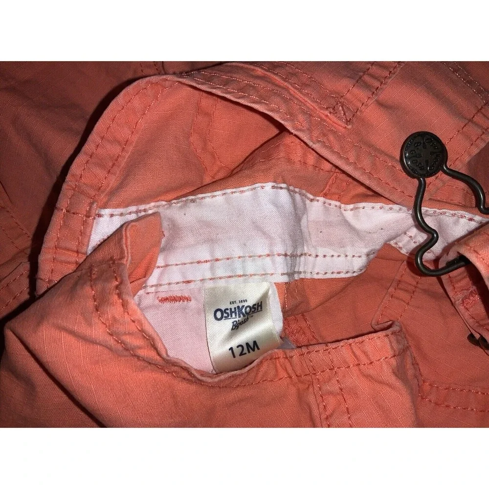 Osh Kosh‎ B'Gosh VNTG Sz 12M Bib Overalls Shorts Lot Of 2